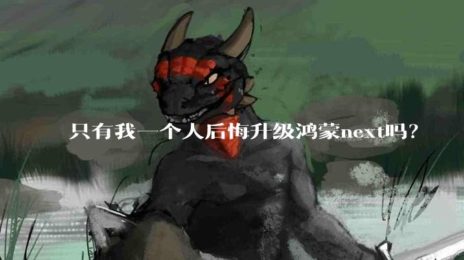 只有我一个人后悔升级鸿蒙next吗？