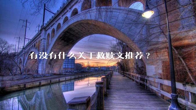 有没有什么关于救赎文推荐?